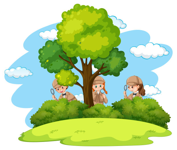 在公园里穿着棕色大衣的侦探图片下载