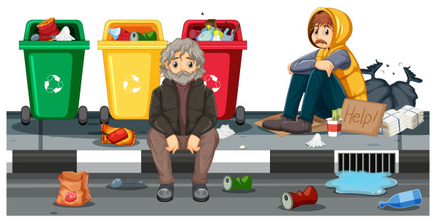 流浪汉的户外场景图片下载