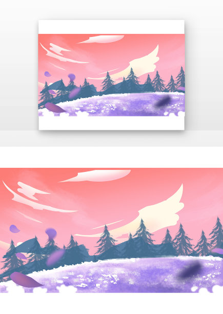 粉色森林图片下载