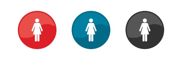 女人设置图标。矢量插图。图片下载