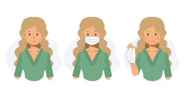 戴口罩导致痤疮图片下载