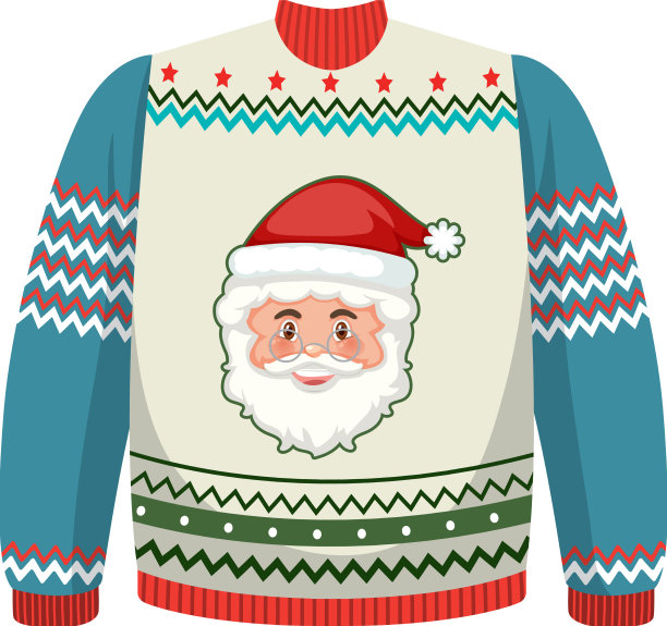 圣诞老人图案的圣诞毛衣图片下载
