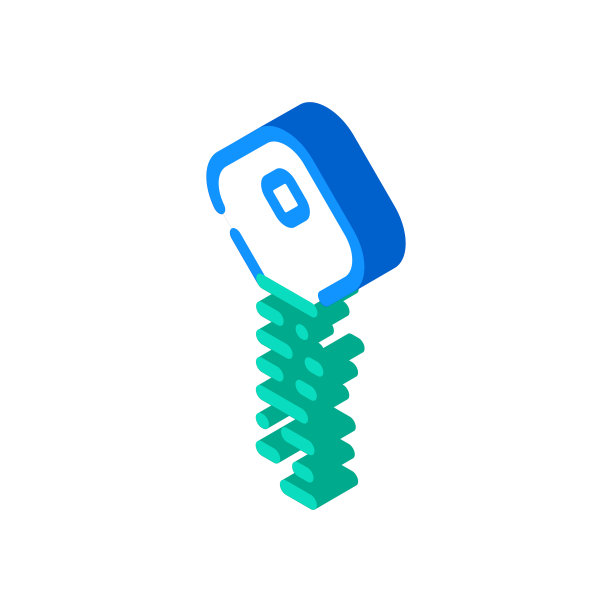 数字键等距图标矢量插图图片下载