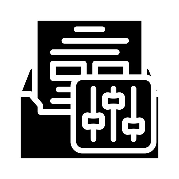 完全托管的电子邮件营销Glyph图标矢量图图片下载