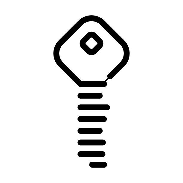 数字关键线图标矢量插图图片下载