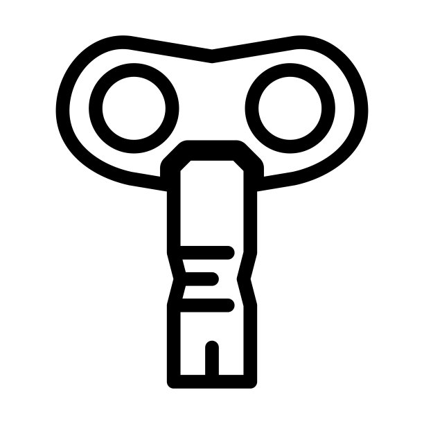 观看关键线图标矢量插图图片下载