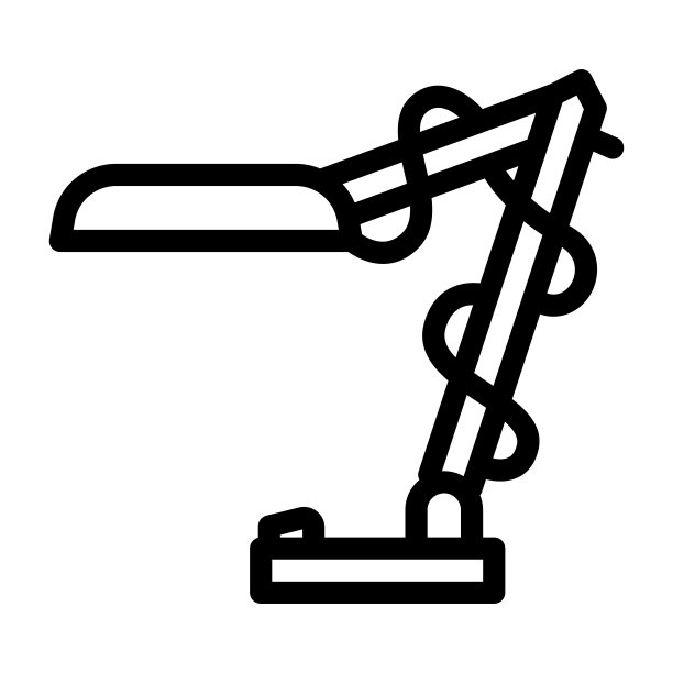 工作空间电灯线图标矢量插图图片下载
