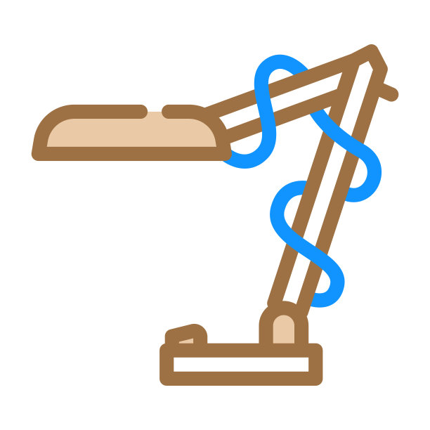 工作空间电灯颜色图标矢量插图图片下载