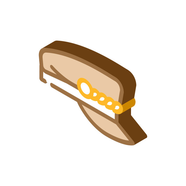 帽子帽子等距图标矢量插图图片下载