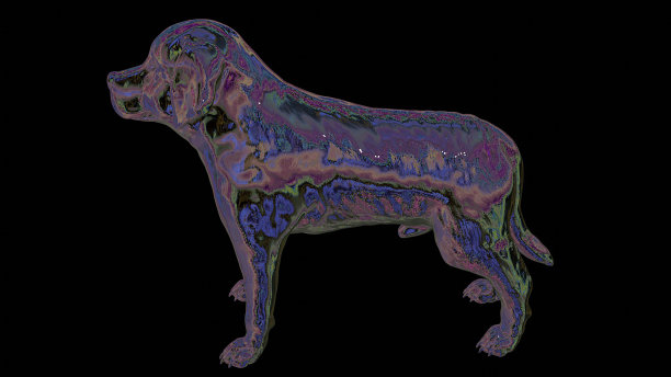 CG金属拉布拉多狗插图图片下载