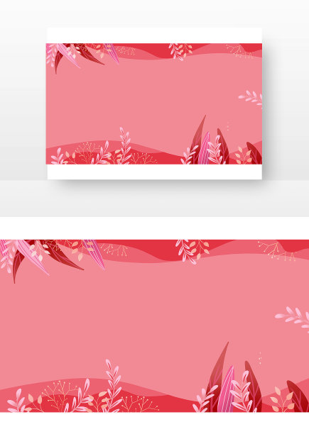 红色花草背景图片下载