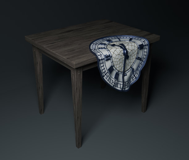 融化的超现实玻璃塔钟图片下载