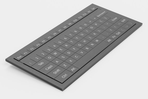 PC键盘的逼真3D渲染图片下载