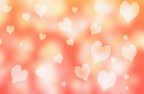 有爱心的情人节或婚礼背景。装饰，浪漫爱情散景背景。三维演示图片下载