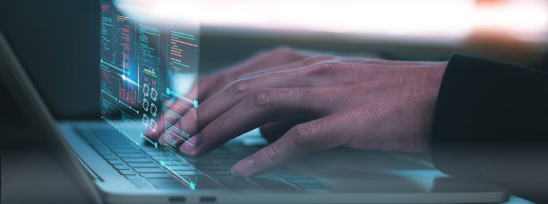 概念数据科学分析商业智能或BI，商人使用笔记本电脑，营销深度学习AI，技术利润分析，在线营销信息数字报告解决方案图片下载