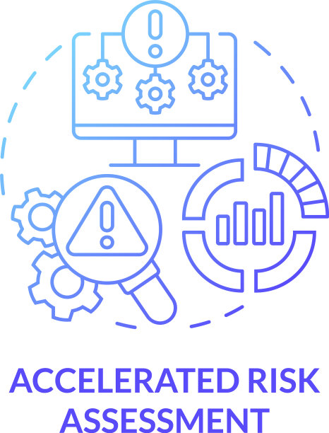 加速风险评估蓝色梯度概念图片下载