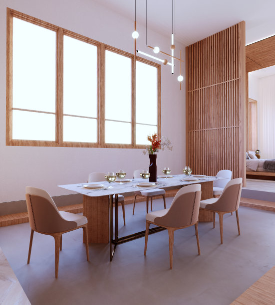 3d渲染，3d插图，室内场景和模型，图片下载