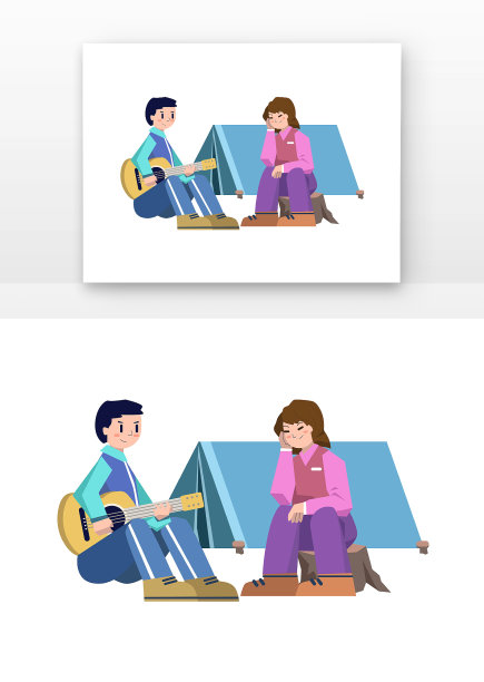 中国旅游日露营弹吉他图片下载