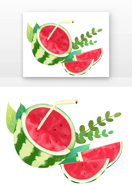 夏天水果卡通西瓜图片下载