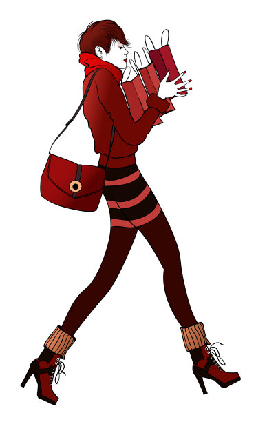 在商场购物的女人图片下载