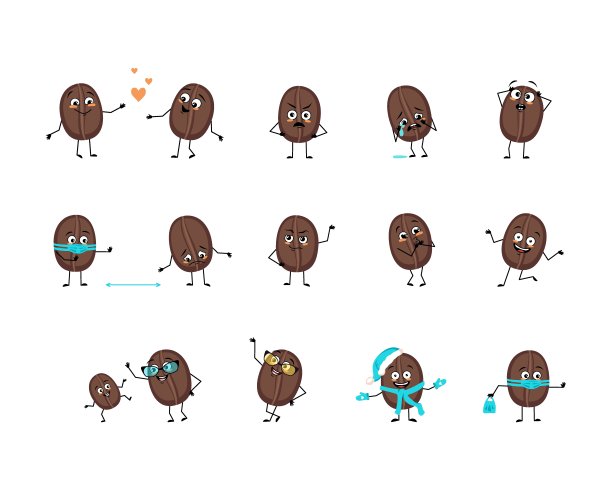 咖啡粒字符图片下载