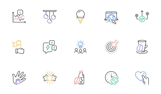 迷惑时间，互联网和冰淇淋线图标的网站，打印。为设计。向量图片下载