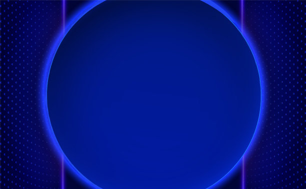 抽象蓝点线形状矢量背景与圆形横幅图片下载