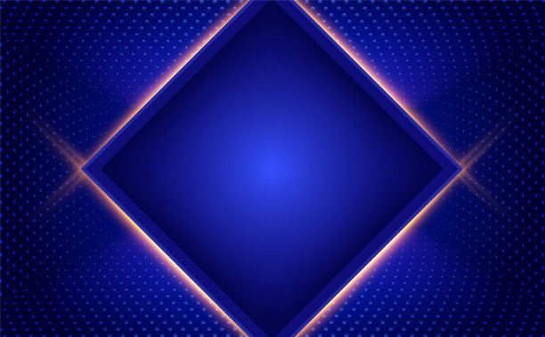 抽象蓝点线形状墙矢量背景与正方形闪光横幅图片下载