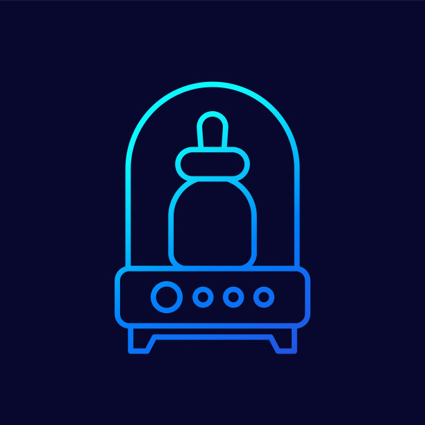 婴儿奶瓶消毒线图标图片下载