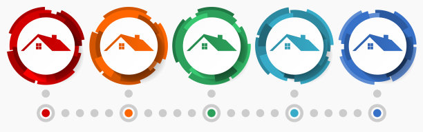 住宅，住宅概念，房地产概念矢量图标集，平面设计指针，信息图表模板图片下载