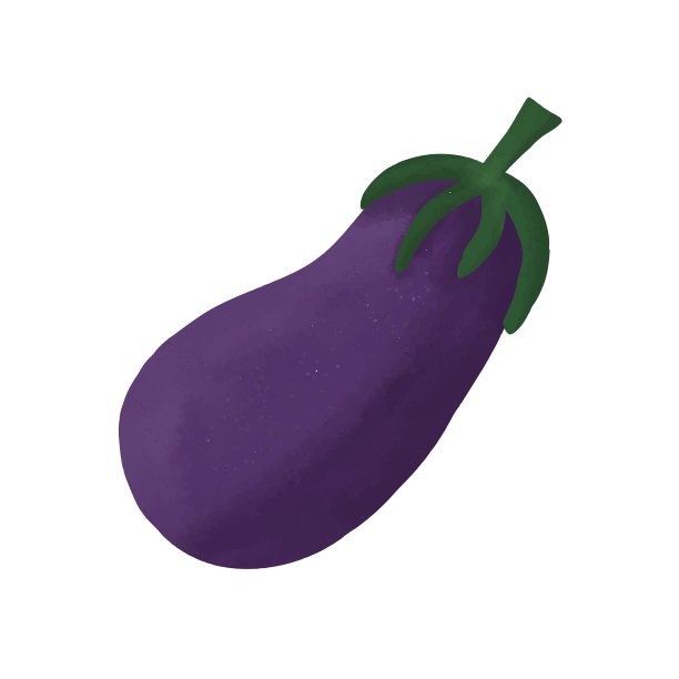 茄子有机手绘健康蔬菜矢量插图素食农场植物图片下载