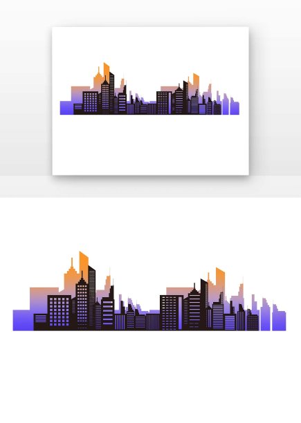 紫色渐变剪影图片下载