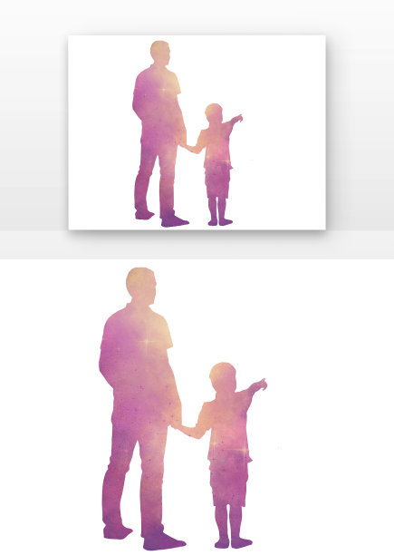 父亲儿子亲子互动观望图片下载