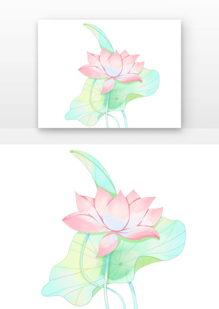 水彩荷花图片下载