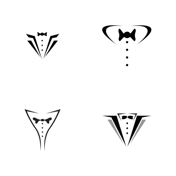 燕尾服标志模板图标设计图片下载