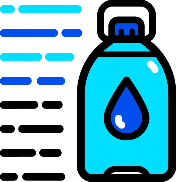 塑料水滴递送彩色图标图片下载