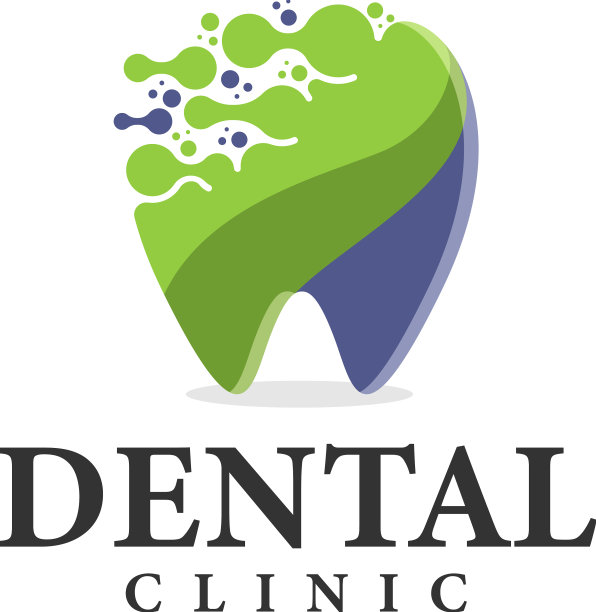 现代彩色健康牙科诊所标志设计图片下载