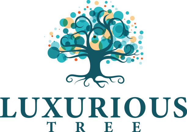 现代设计豪华叶金色标志设计图片下载