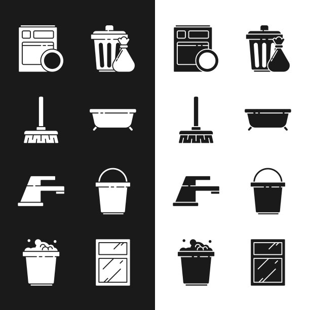 设置浴缸把手扫帚厨房洗碗机图片下载