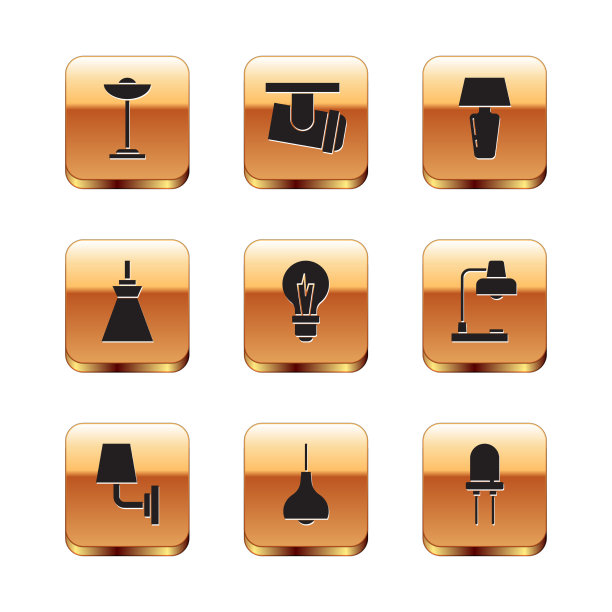 设有落地灯、壁灯、吊灯图片下载