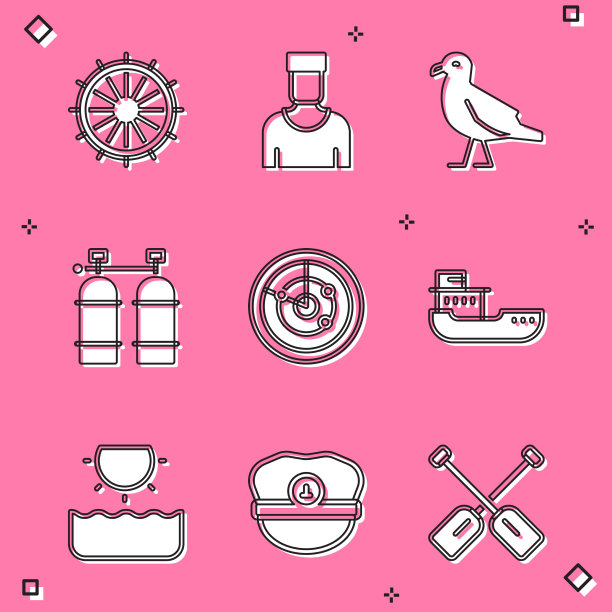 设置船的方向盘，水手伯德船长图片下载