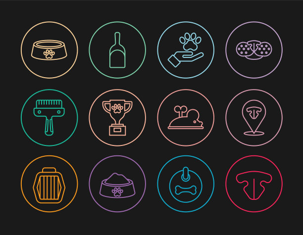 设置线猫的鼻子和手与动物的足迹图片下载