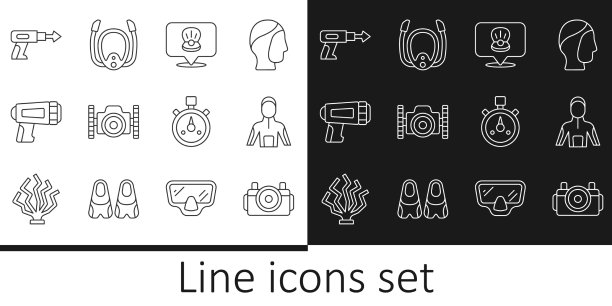 为潜水服安装摄影相机图片下载