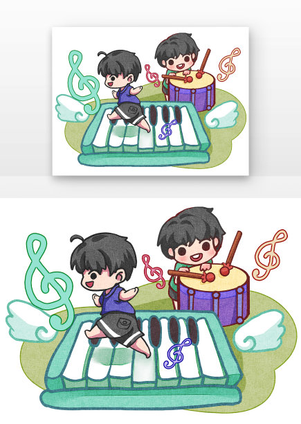 儿童音乐培训创意图片下载