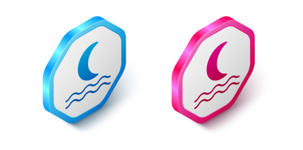 等距夜雾或烟雾图标孤立上图片下载