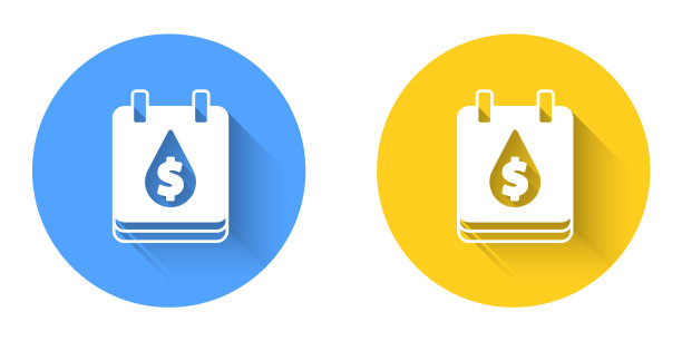 白色油滴与美元符号图标隔离图片下载