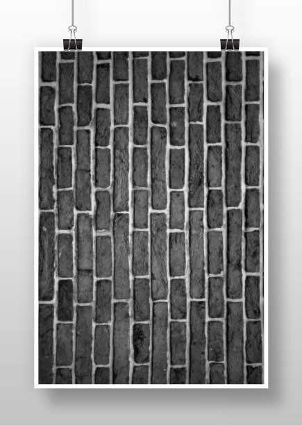 黑色不规则砖墙墙面纹理背景图片下载