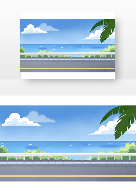 日系海边背景图片下载