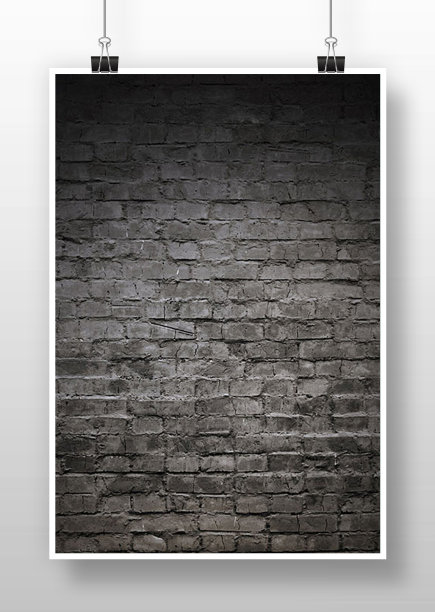 黑色凸起砖墙墙面纹理背景图片下载