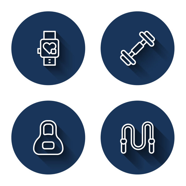 设置线智能手表与心脏哑铃重量图片下载